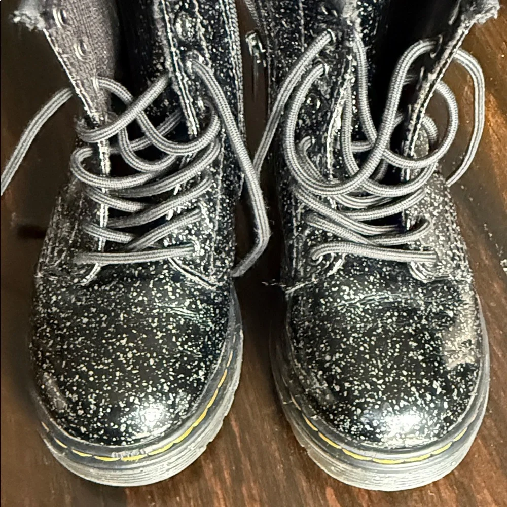 Dr. Martens Kids Sparkly Black Boots